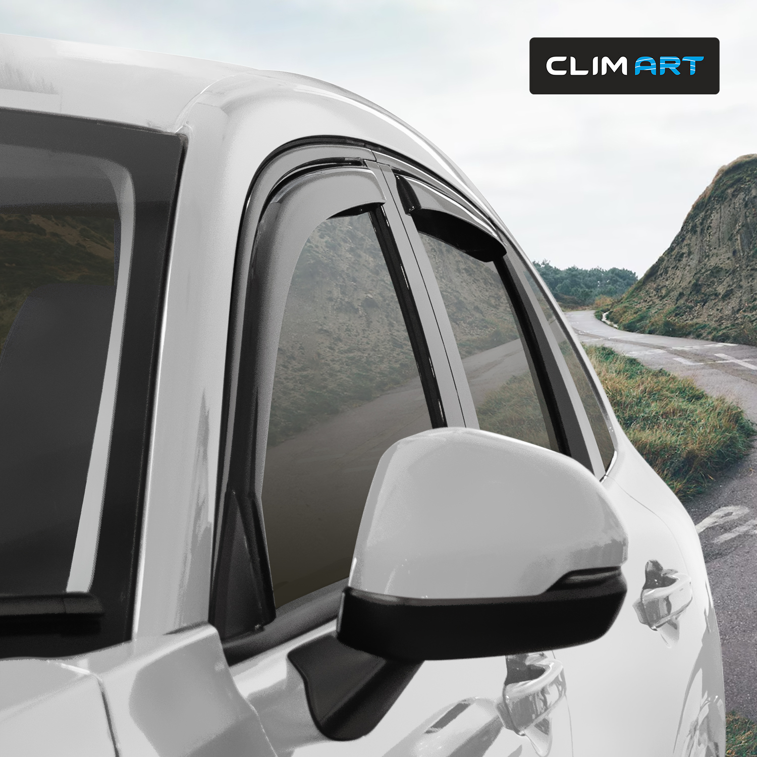 Window Deflector Set 4-Piece In-Channel Window Deflectors - Dark Smoke ...